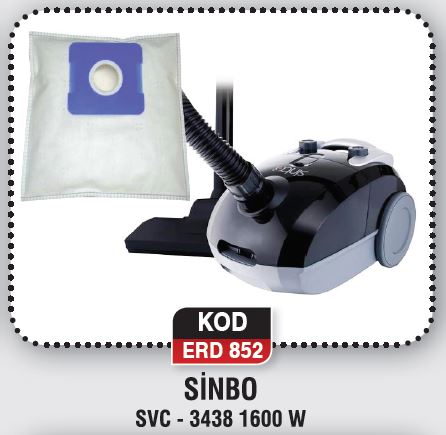 SİNBO SVC-3438 1600 W ERD 852